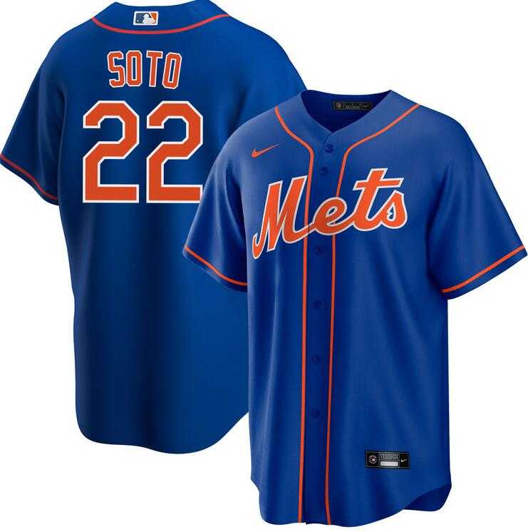 Mens New York Mets #22 Juan Soto Royal 2024 Cool Base Limited Stitched Jersey Dzhi->new york mets->MLB Jersey